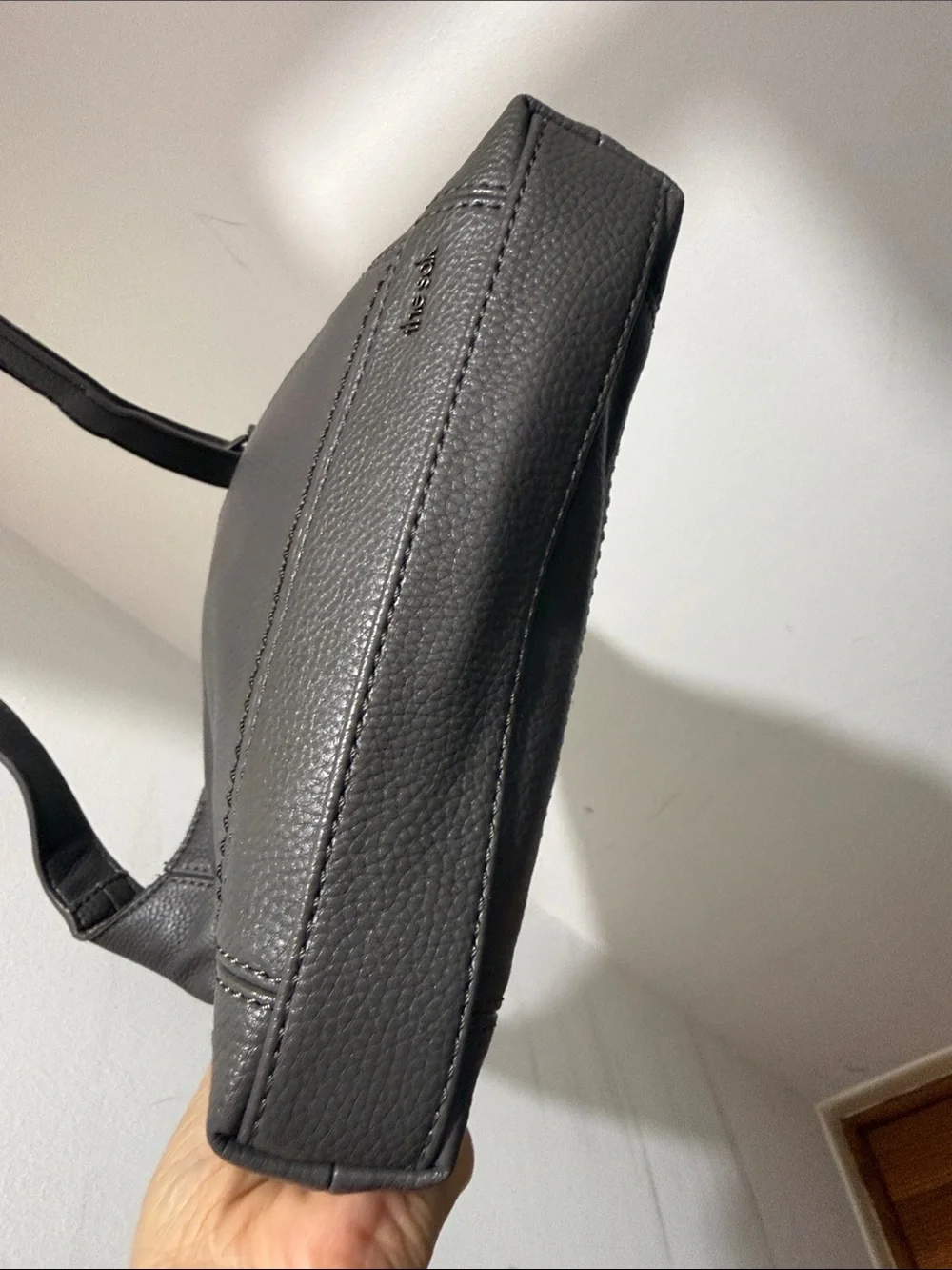 The Sak Gray Pebbled Leather Shoulder Hobo